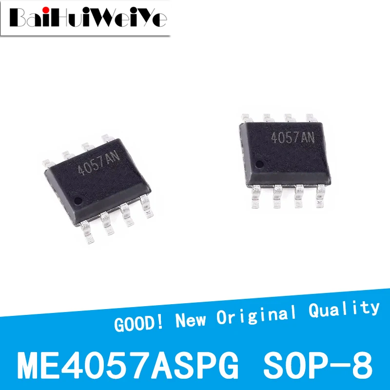 10Pcs/Lot ME4057ASPG ME4057ASPG-N 4057AN  Withstand Voltage 9V Lithium Battery Charging  SMD SOP-8 New Good Quality Chipset