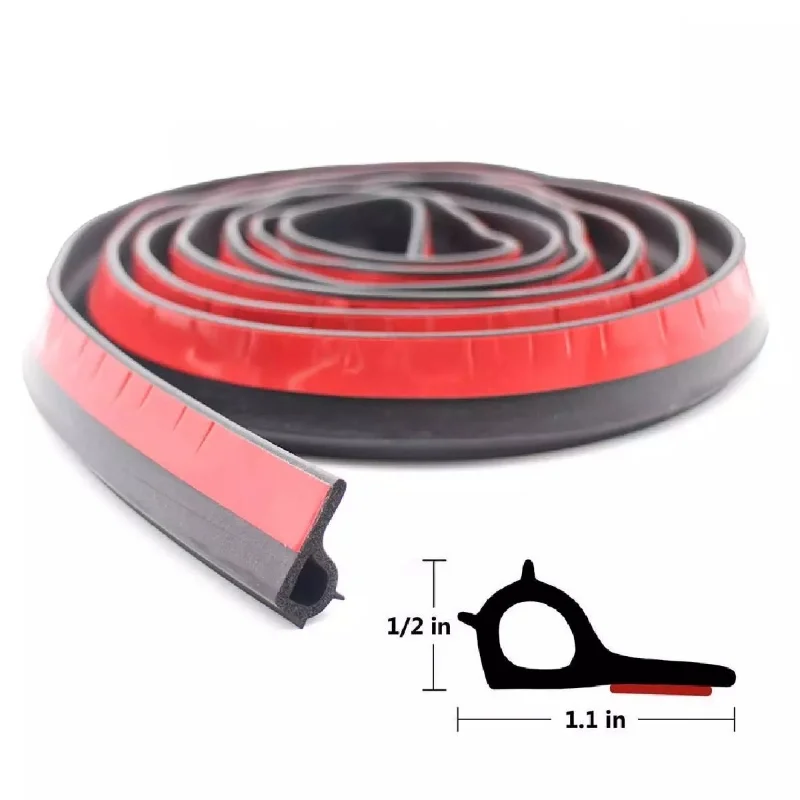 3/5m Universal Pickup Weather Stripping Rubber Adhesive Tailgate Seal Kit