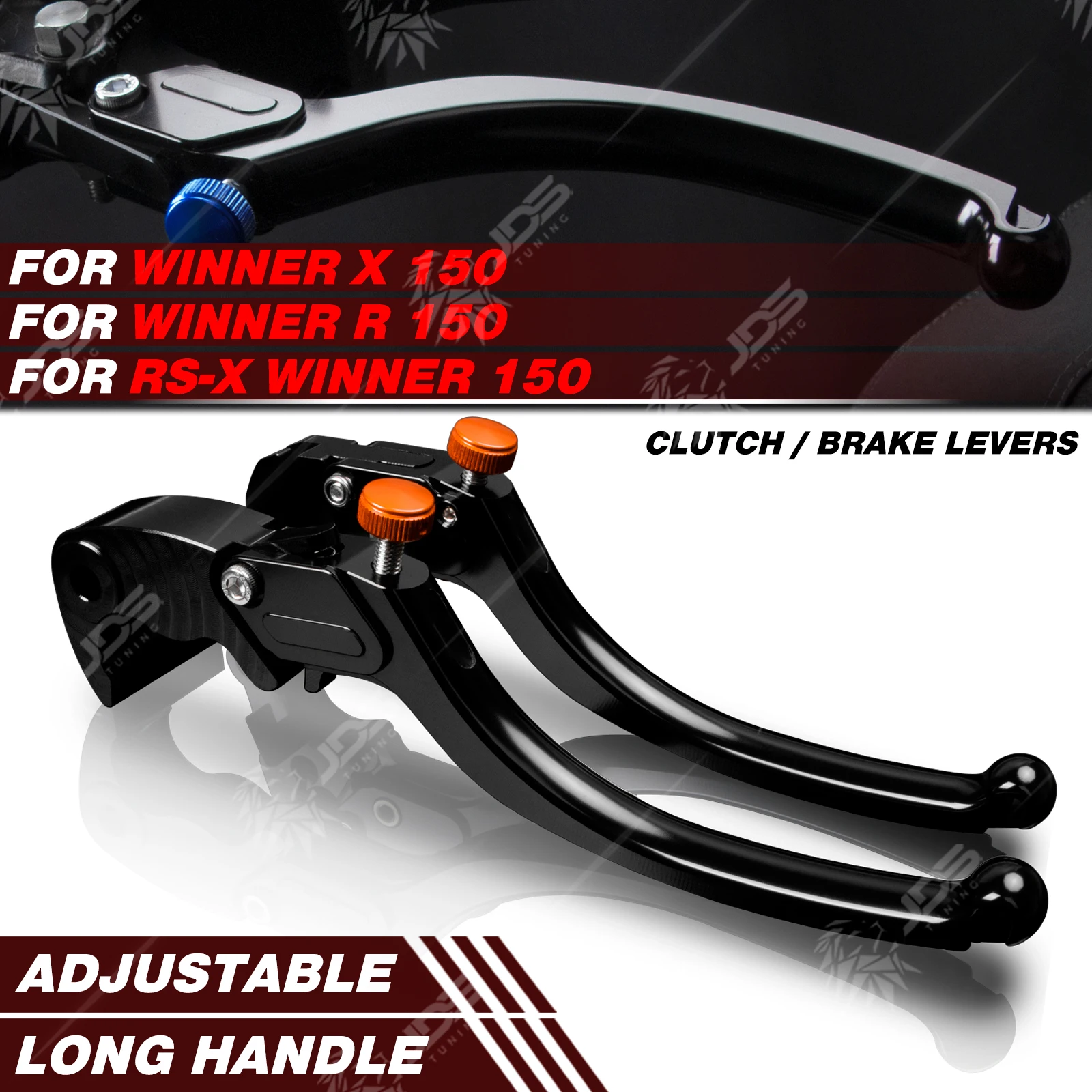 

JDSTUNING For Honda WINNER X/WINNER R/RSX WINNER 150 Stepless Clutch Lever BrakeLever Set Long Handle Levers Accessories Parts