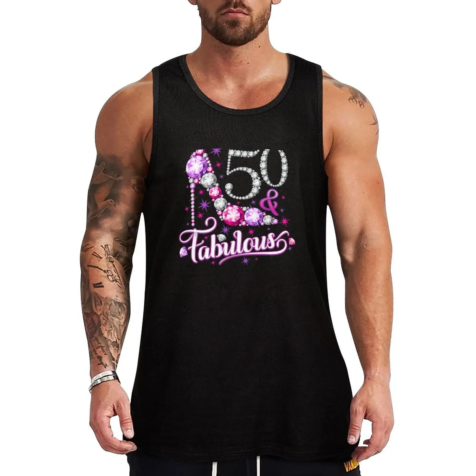 50th Birthday design. 50 & Fabulous lady’s design Tank Top plain t-shirt cute tops