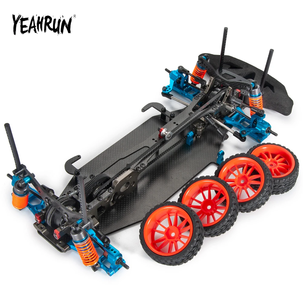 YEAHRUN Metal 338*158mm Frame Chassis Kit Wheel Rims Assembled Set for RC Car Kyosho Model DIY Parts