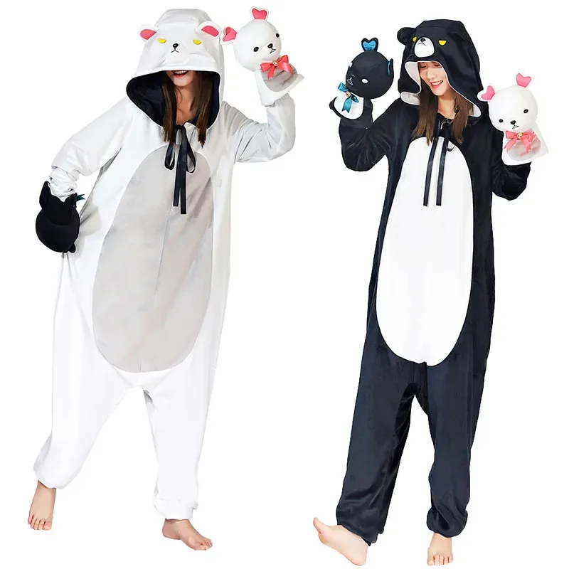 Kuma Kuma Kuma Bear Yuna Cosplay Cute Sleepwear Costume One-piece Double-sided Pajamas Adult Women Halloween Carnival Suit