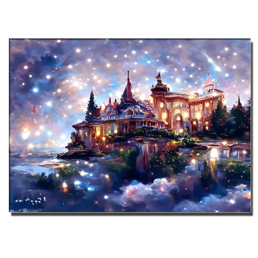 Diamond embroidery 5D DIY universe, starry sky, Vast Star River landscape, home decoration, handmade with diamonds cross stitch