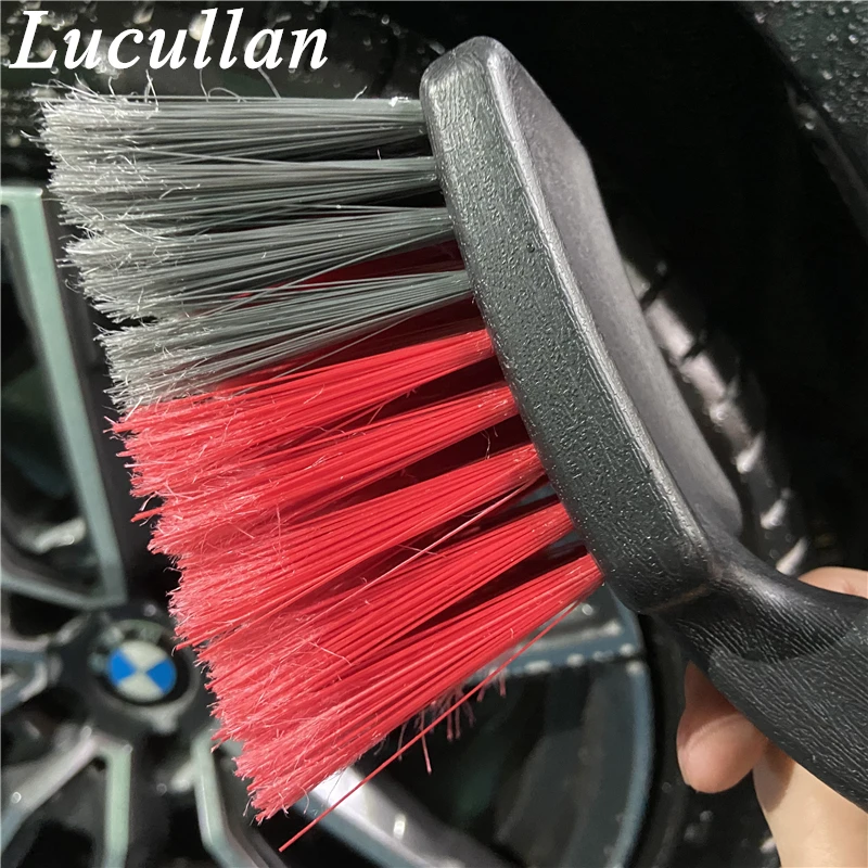 Lucullan Soft End-split PP Hair Tire Cleaner Large Size Car Wheels Rims Detailing Brushes For Truck SUV Etc.