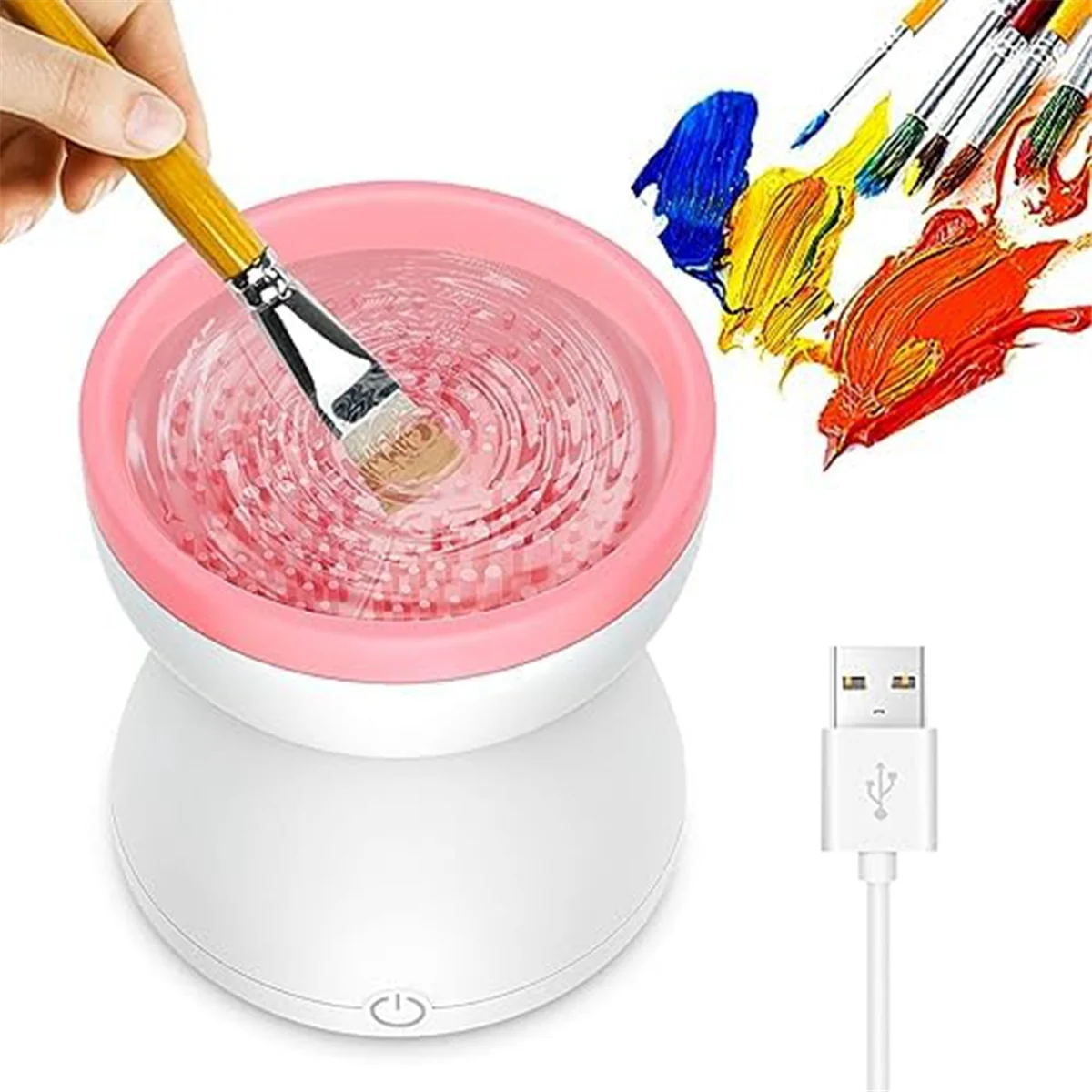 Electric Paint Brush Cleaner Rinse Cup USB Cleaning Washer Rinser Multifunctional Paint Brush Cleaning Tool for Acrylic