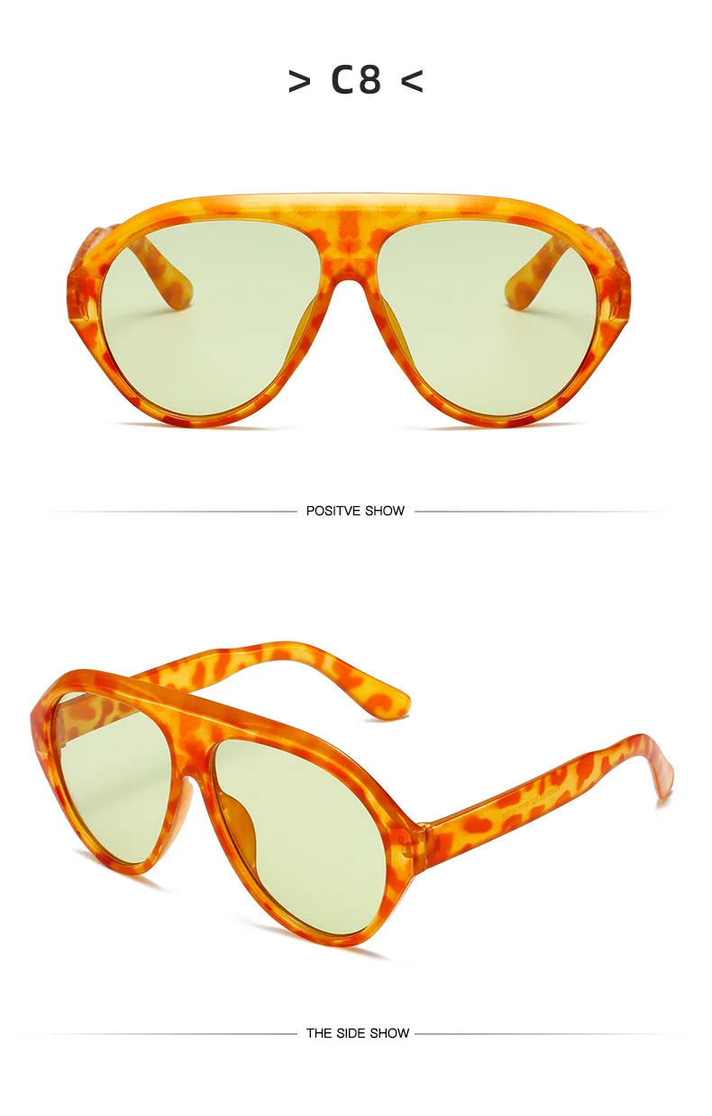 Übergroße Goggle-Sonnenbrille 2024 Damen Marken-Trend Sonnenbrille mit gelben Gläsern Herren Großrahmige Trend-Sonnenbrille UV400 802086 – Detail 22