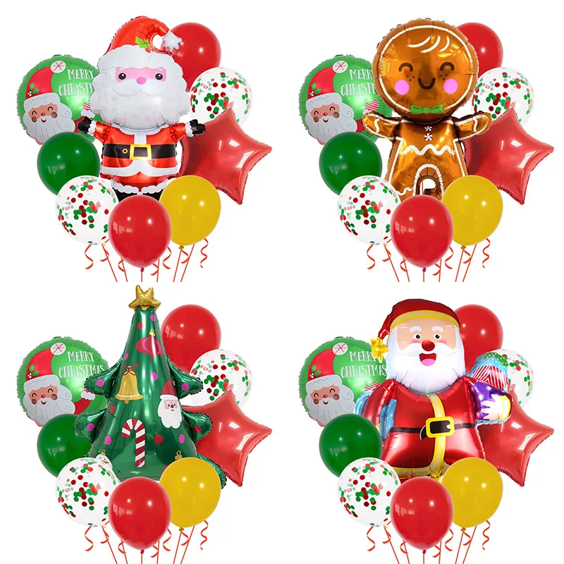 

Christmas Balloon Set Huge Santa Claus Christmas Tree Snowman Foil Balloons for Xmas Party Decoration New Year Festival Supplies