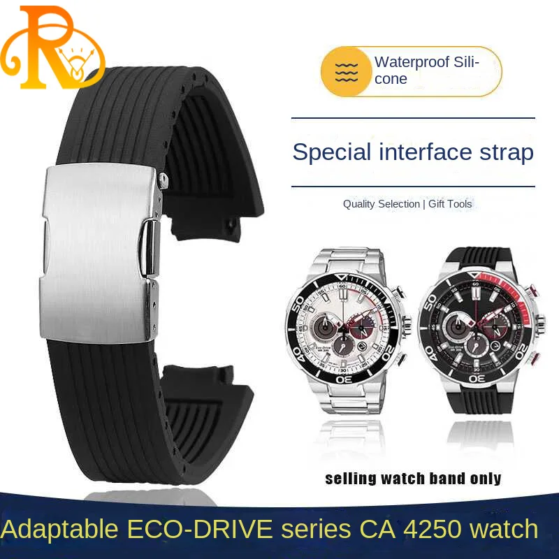 high-quality-watch-chains-for-citizen-ca4250-03e-ca4252-silicone-watch-band-aw1420-1422-precision-steel-watch-band-raised-mouth