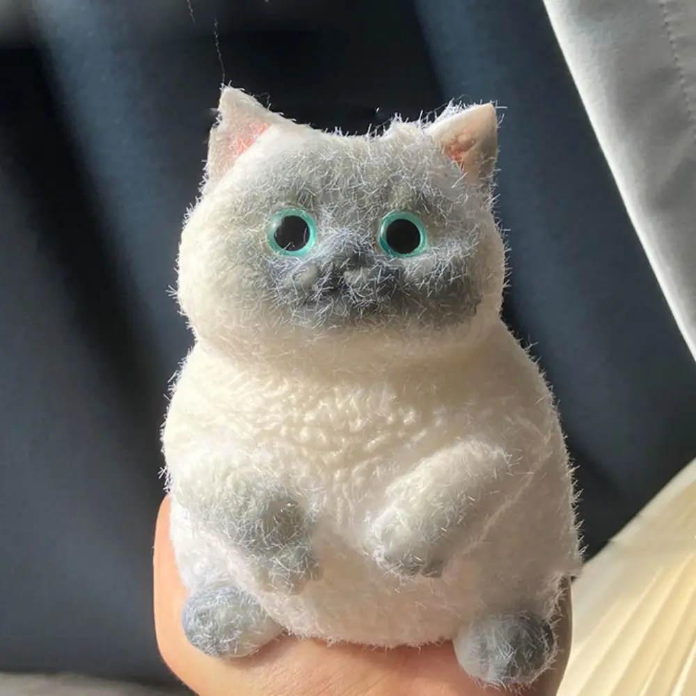 Slow Rebound Big Cat Doll Squeeze Toy Animal Colorful Simulation Cat Squeeze Toys Mini Cartoon Cat Fidget Toy Office