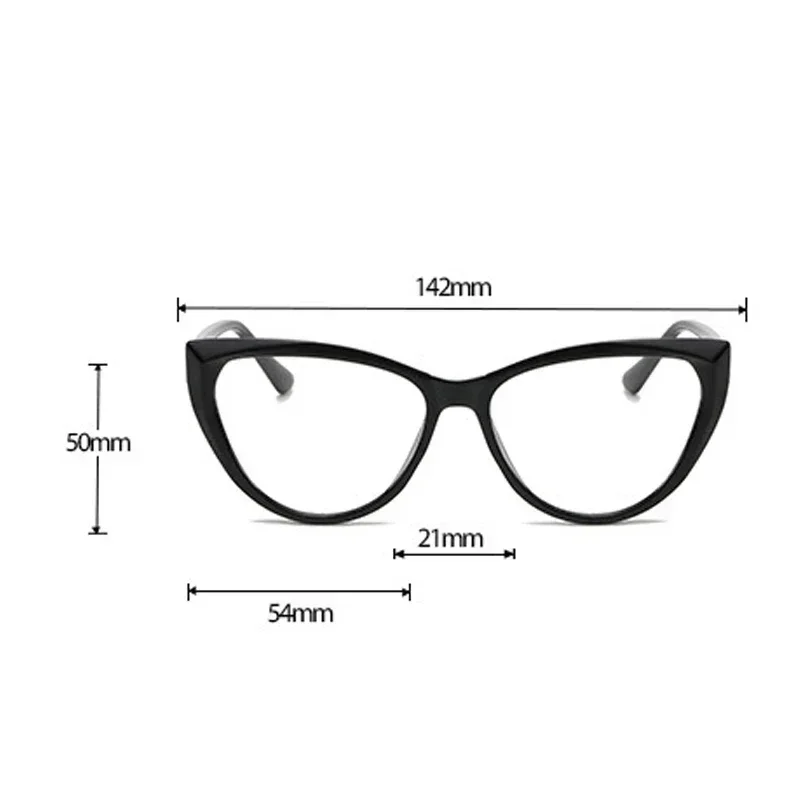 2023 New Retro Cat Eye Plain Eyewear Anti Blue Light Glasses for Women Classic Transparent Optical Eyewear Computer Glasses