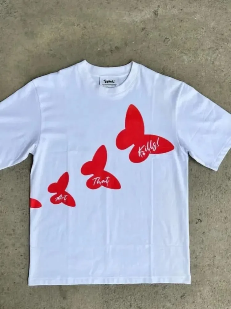 مطبوعة الرجال بلايز خمر الهيب هوب الشارع الشهير المتضخم التي شيرت قصيرة الأكمام تي شيرت ملابس كاجوال الصيف موضة تي شيرت النساء