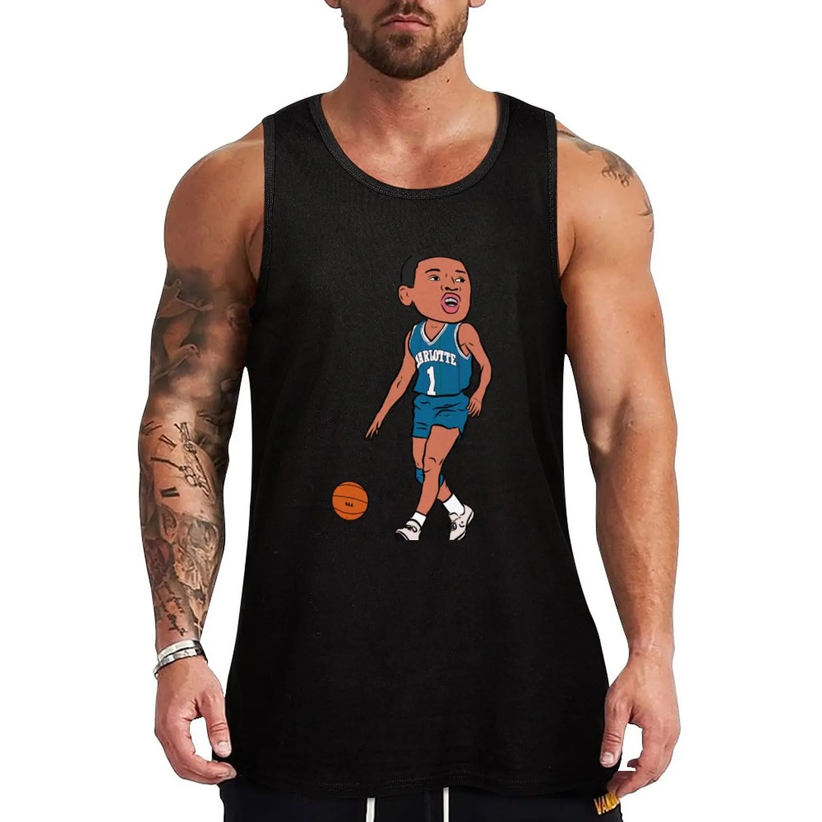 

Muggsy Bogues Tank Top sleeveless jackets Sleeveless T-shirt T-shirt male Short sleeve