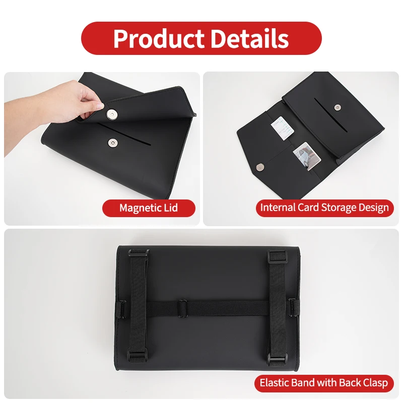 Leather Car Seat Back Tissue Box Sun Visor Tissue Box Holder For KIA GT Line Forte Seltos K5 Sportage Ceed Soul Cerato Sedona view 5
