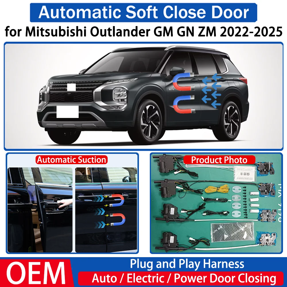 for Mitsubishi Outlander GM GN ZM 2022-2025 Car OEM Automatic Soft Close Door Electric Suction Kit Auto Power Closing System