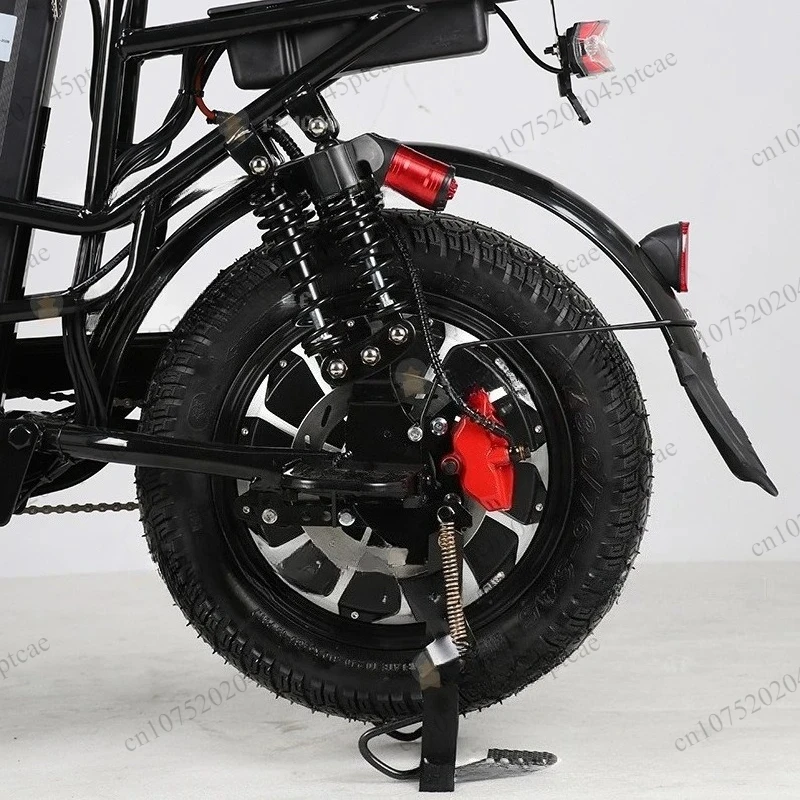 Electric Vehicle Electric Bicycle Takeaway Car, Battery 15A 21A 30A  60V Export 16 Inch 3.0 Tire Russian