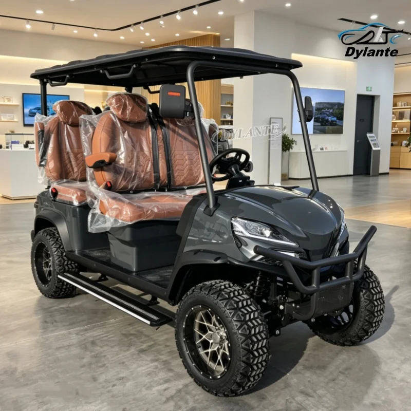 Dylante Brand New Street Legal Custom Electric Hunting Buggy Luxury 4 Seater Lifted Personal Solar Panel Electric Golf Carts