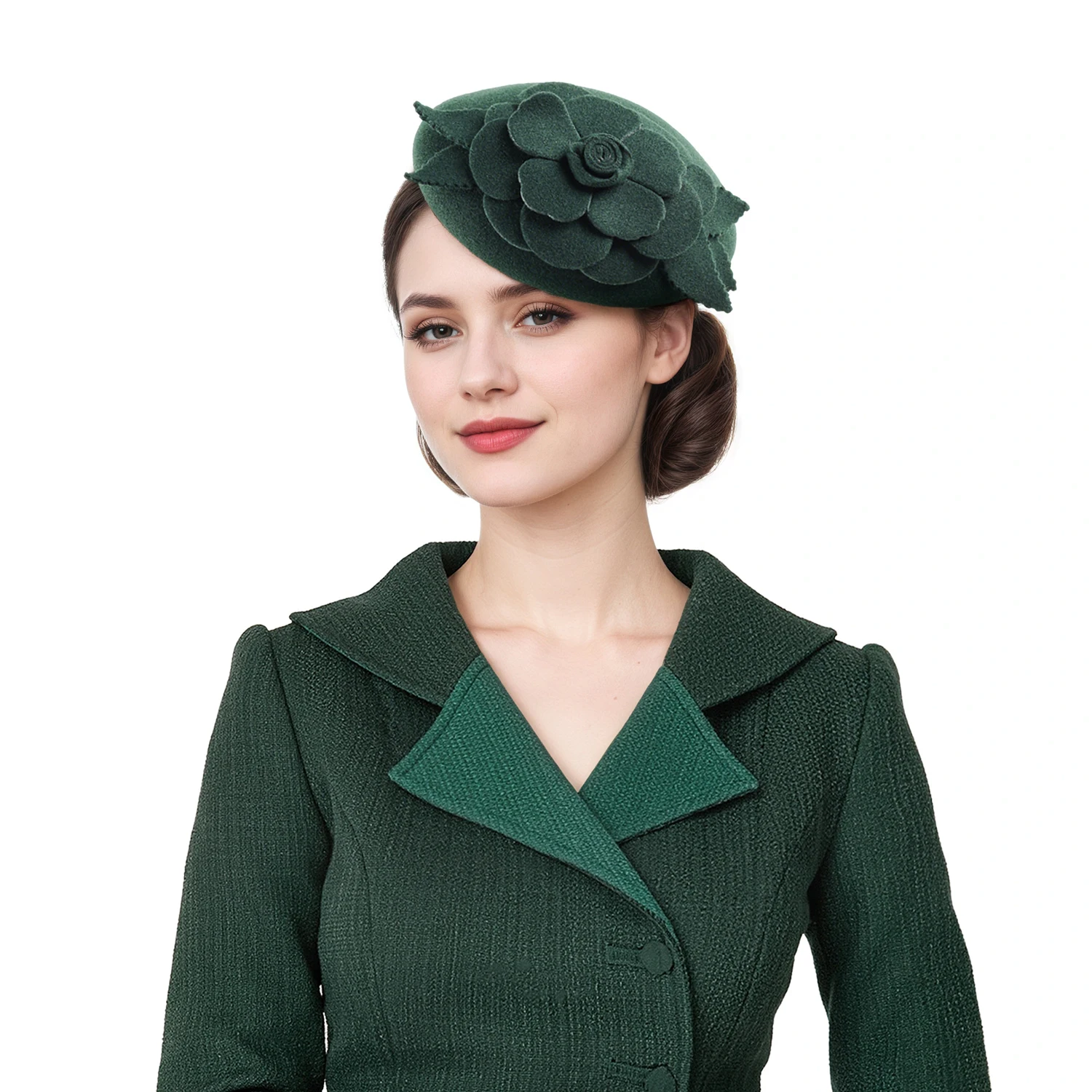 Elegante chapéu fedora moda luxo gorros 100% lã feltro chapéu fotografia flor boina newsboy bonés trilby feminino para senhoras wear