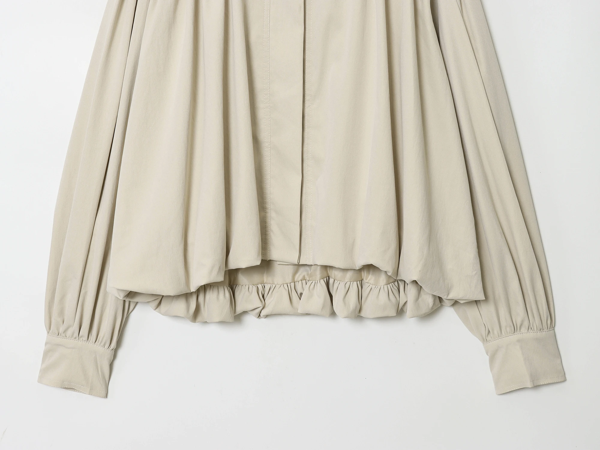 معطف بياقة مدورة مطوي لعام 2025 أنيق وعصري بنمط جديد مريح ملابس مكتبية معطف مغر كلاسيكي متعدد الاستخدامات غير رسمي