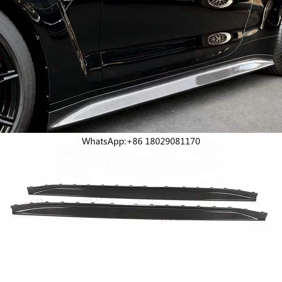 

Боковые юбки из углеродного волокна в 3D-стиле для BMW G82 M4 2021 + боковая юбка-сплиттер, автомобильные аксессуары