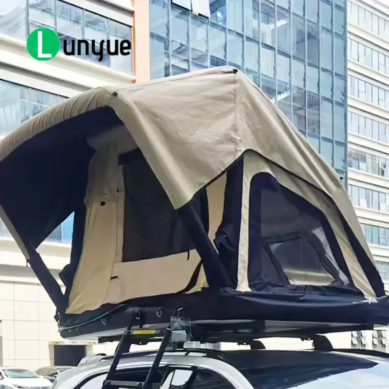 Fully Automatic Inflatable Roof Top Tent for SUV Oxford Fabric Lightweight Quick Setup Four Seasons Rainproof Sunscreen