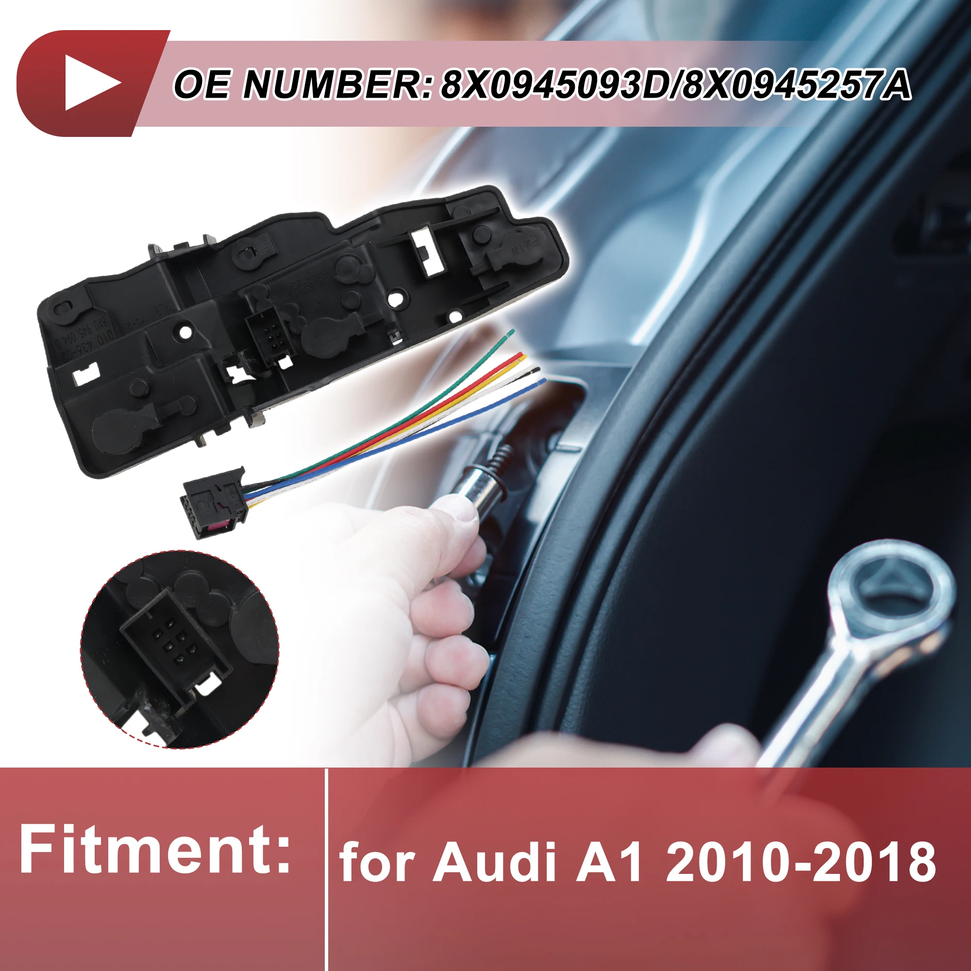 

X Autohaux левая розетка заднего фонаря для Audi A1 2010-2018 No 8X0945093D/8X0945257A