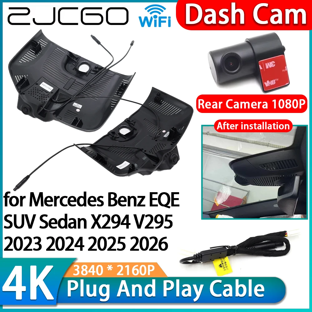 

for Mercedes Benz EQE SUV Sedan X294 V295 2023 2024 2025 4K Wifi DVR Video Recorder Dash Cam Front Rear Camera Loop Recording