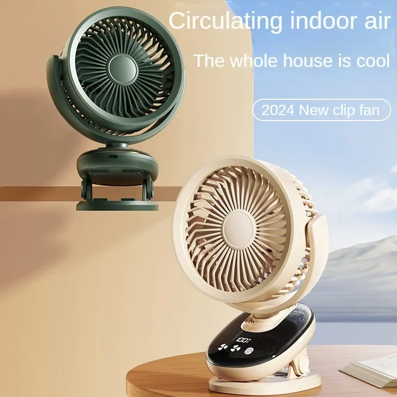 

Digital Display Mini Fan USB Charging Office Desktop Silent Wireless Fan