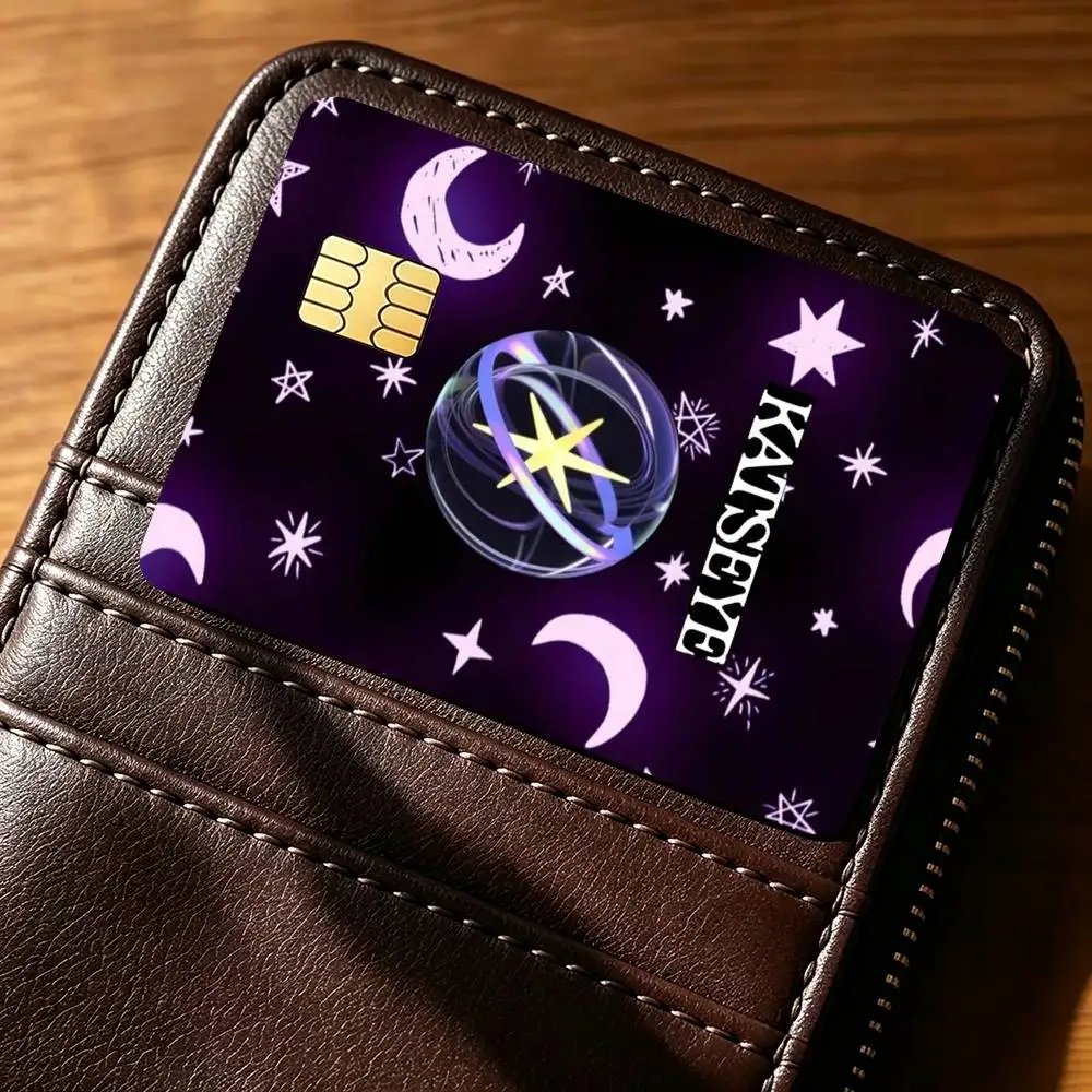 M-Modern Trendy Girl Group KATSEYE   Credit Card HD Stickers Small Chip Waterproof Sticker Game Card Decal Gift