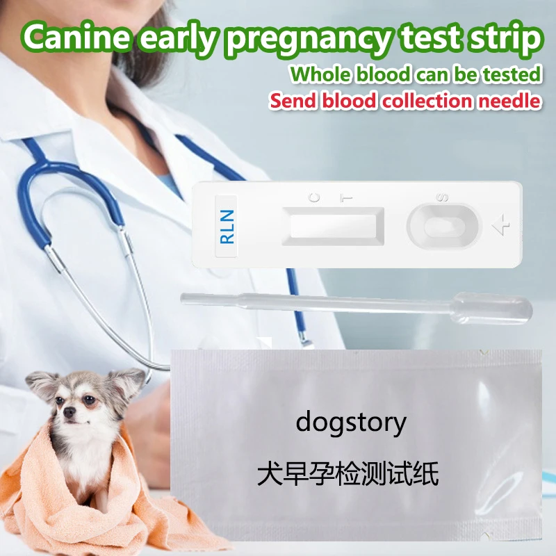 1PC Canine Feline Early Pregnancy Test Strips Kit Blood Serum Method For Pet Dog And Cat Bulldog Golden Retriever Husky Corgi