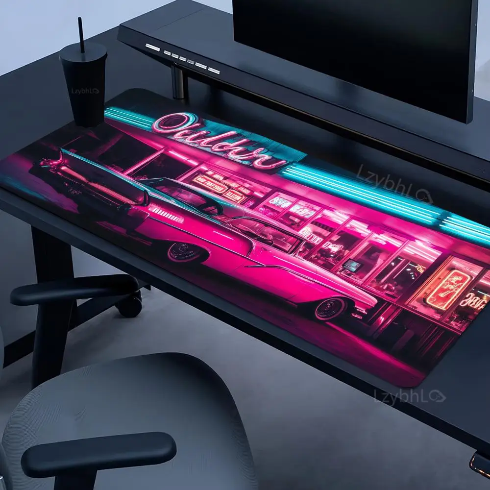 

Classic red sedan Mouse Pad Large Computer Office Game Table Mats XXL Rubber Anti-slip Gaming Keyboard Mousepads Long Desk Pads