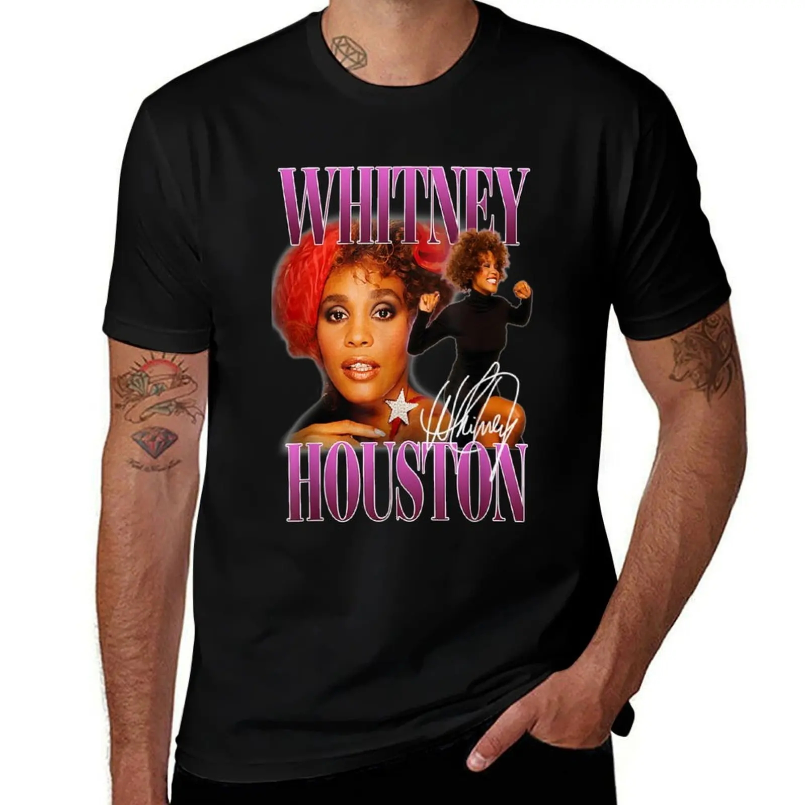 Whitney Houston T-Shirt Trendy Casual Short Sleeve Shirt T-Shirt
