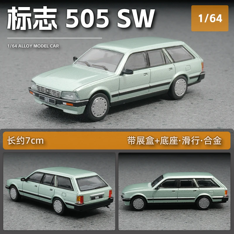 1:64 Peugeots 505SW Legierung Auto Modell Diecast Metall Klassische Fahrzeuge Auto Modell Miniatur Skala Simulation Sammlung Kinder Spielzeug Geschenk