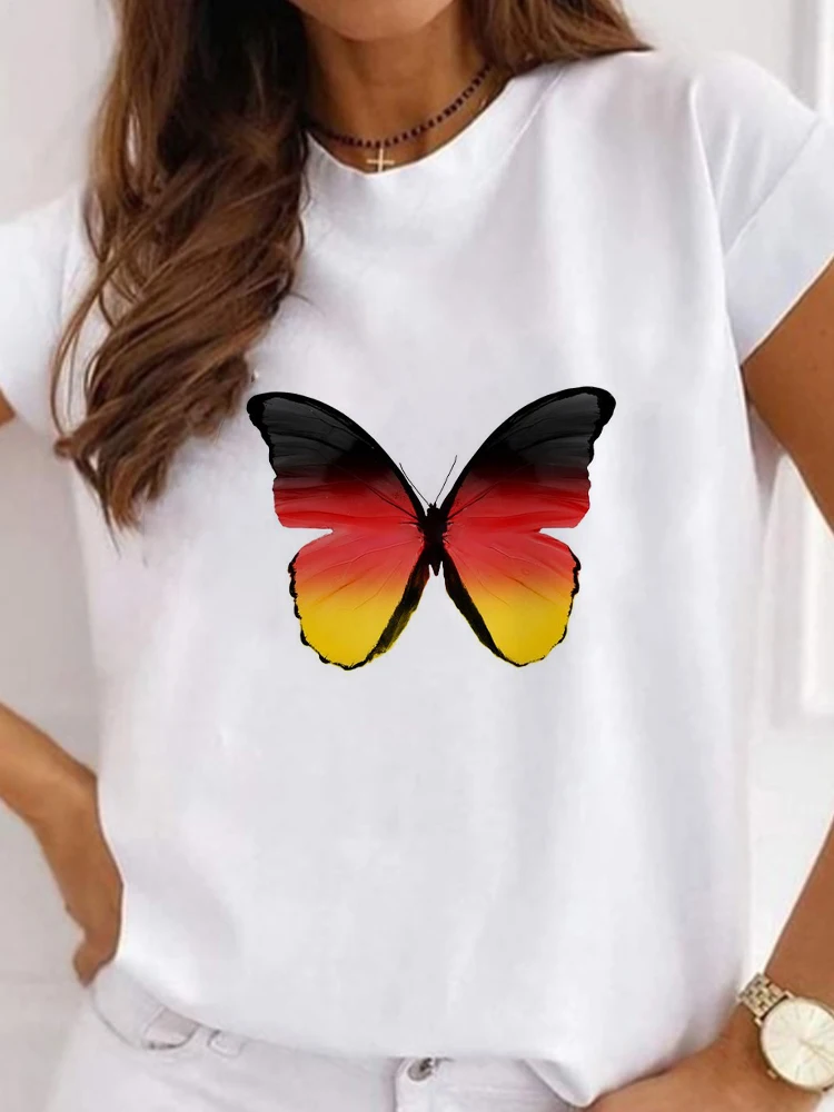 Germany Flag Tshirt Women T-Shirt Print Y2K Funny Aesthetic Grunge T Shirt Tshirt Graphic Streetwear Lady Clothes Fashion Tshirt