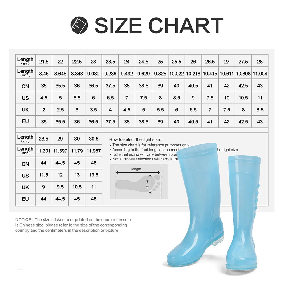 

1Pair Women Waterproof Rain Shoes Transparent High Rain Boots Non-Slip Rainproof Outdoor Footwear Rainproof Shoe Covers