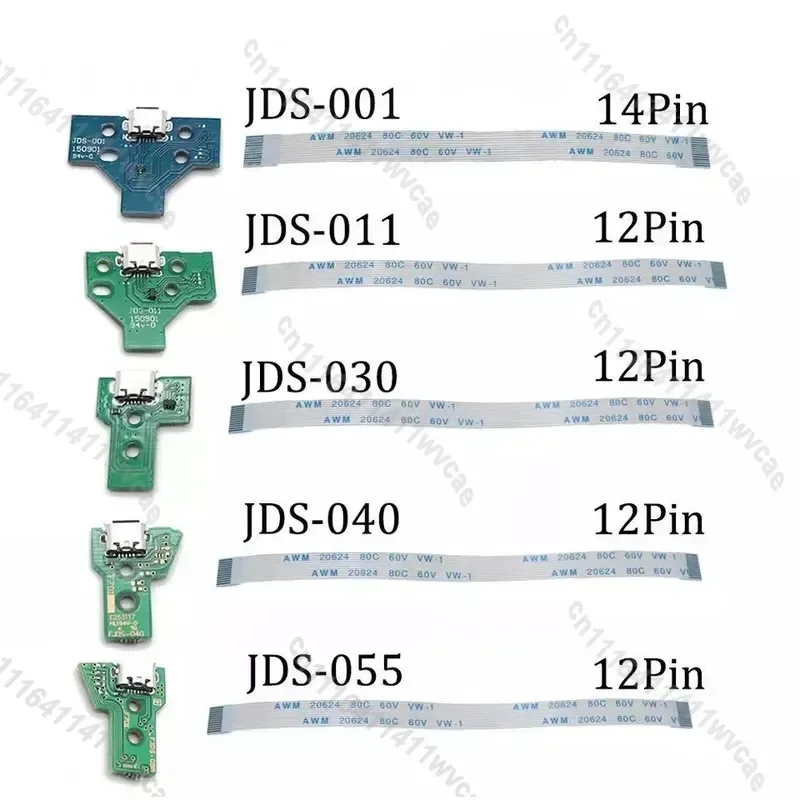 For PS4 Charging Board 12Pin 14Pin Light Row Slim Pro Triangle USB Small Circuit Breathing LED Replacement Part