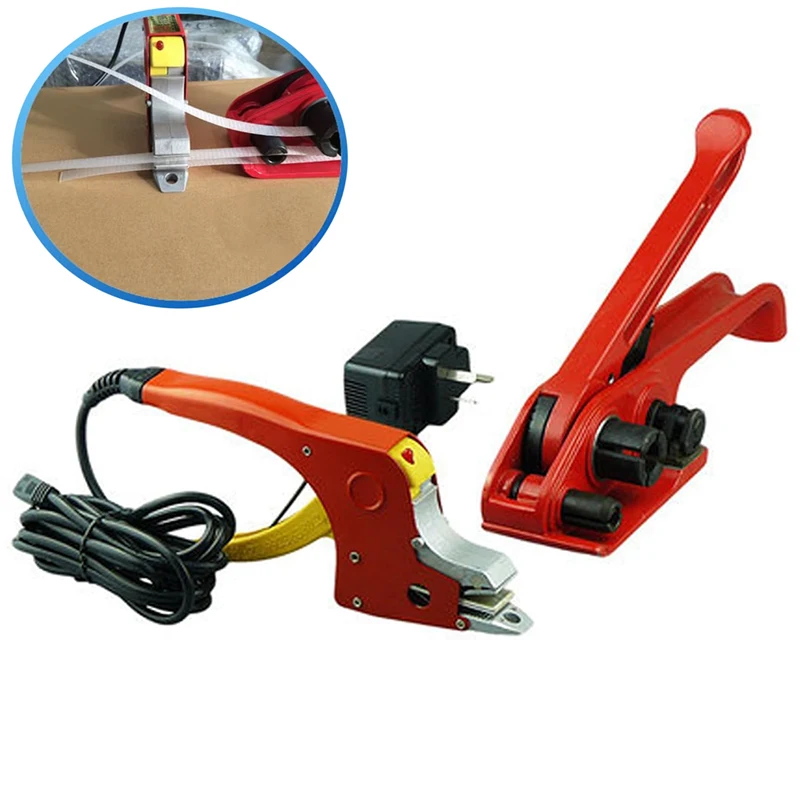 

Handheld Electric Baler Hot Melt Pliers Bonding Pull Tightener Manual Handheld Strapping Plastic PP Hot Melt Baler