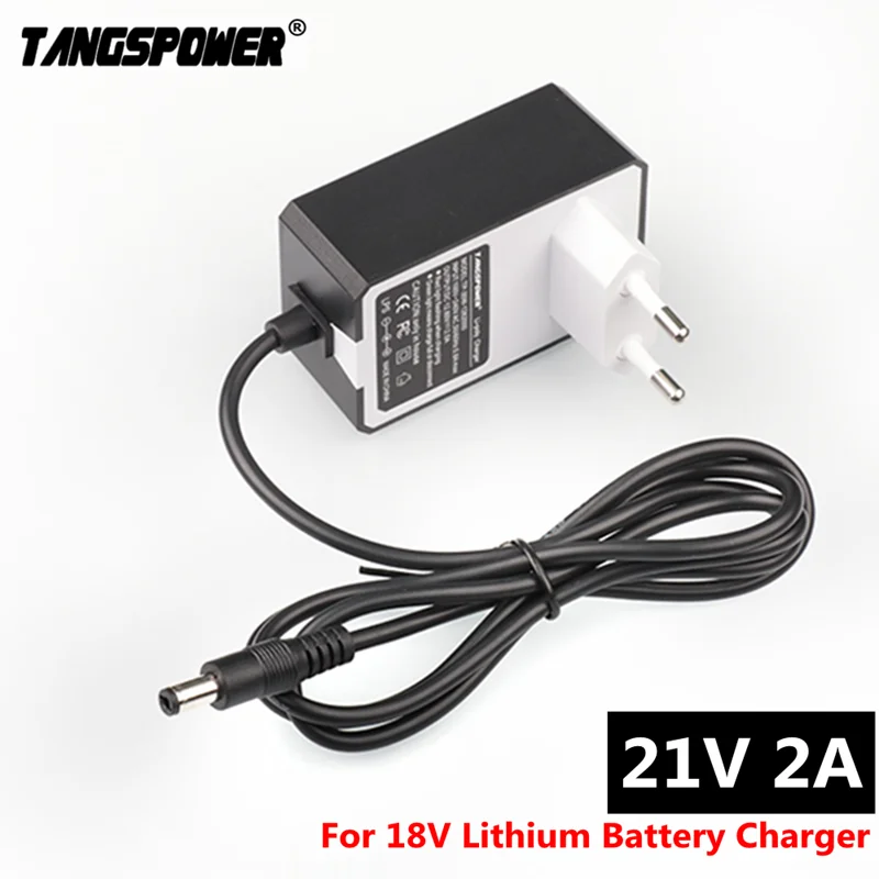 21V 2A 18650 Lithium Battery Charger for Electric Screwdriver 18V 5S Li-ion Battery Wall Charger DC 5.5 * 2.1 MM High quality