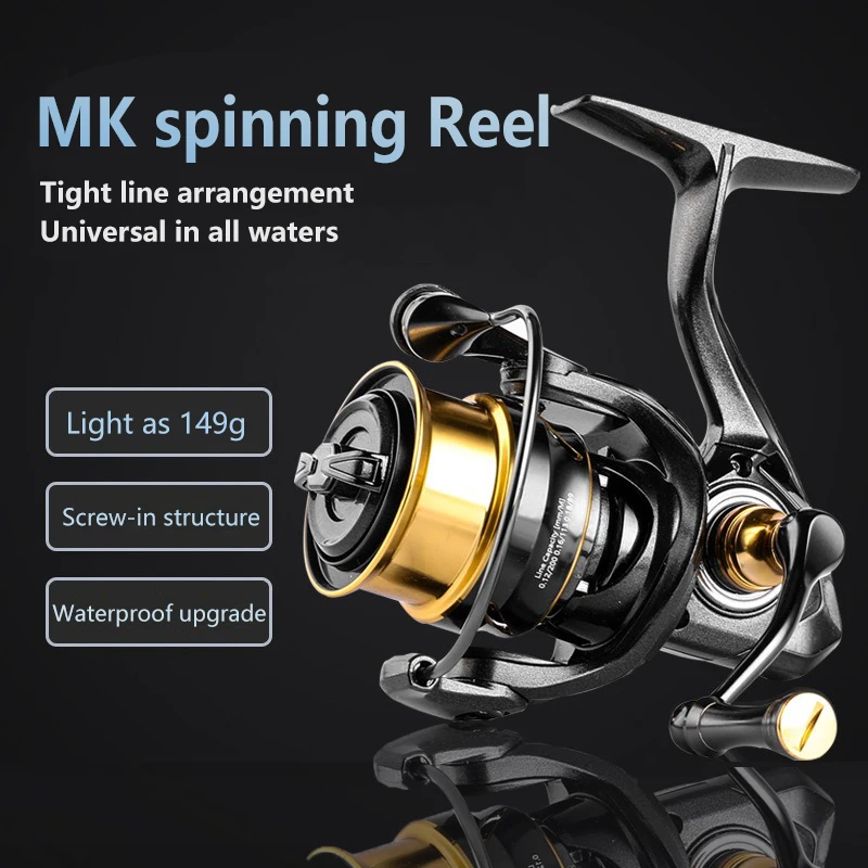 CMAN MK Forellen-Spinnrolle 5,4:1 Übersetzung Maximale Bremskraft 6kg Flache Spule Ultraleicht 158g Carbon-Angelrolle