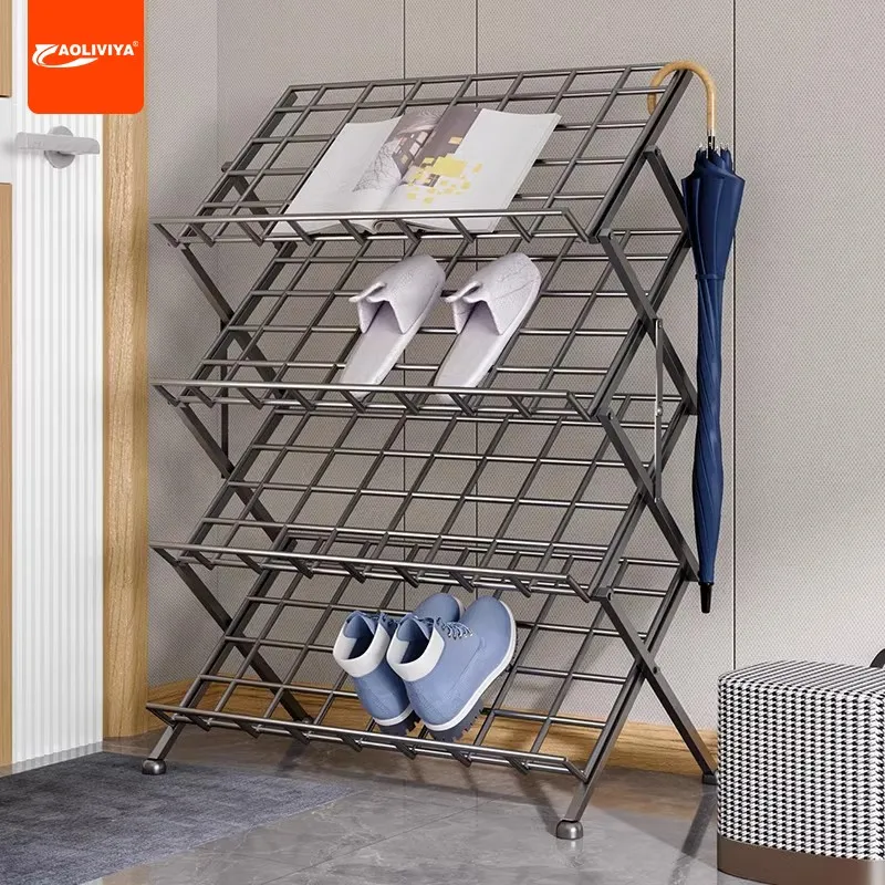 

Aoliviya Multi-Layer Shoe Cabinet Folding Gap Shoe Rack Hallway Simple Shoe Rack Folding Portable Vertical Three-Dimensional Sto