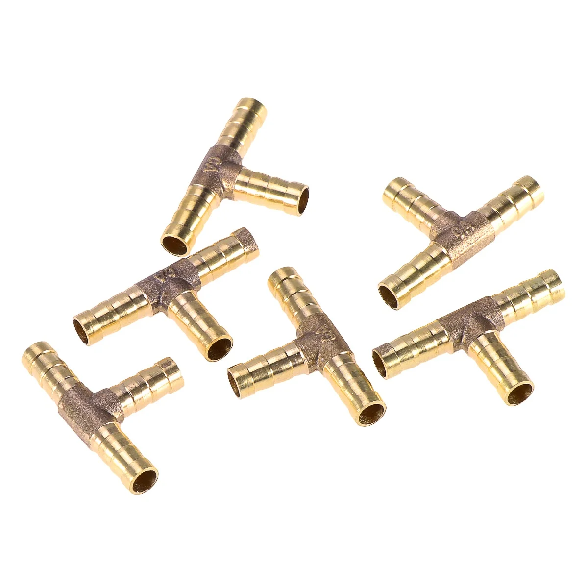 

10pcs Pagoda Tee Fitting Durable Pipe Connector for Water Pipe Connector Gas Trachea PEX Fittings Set Clamp Crimp