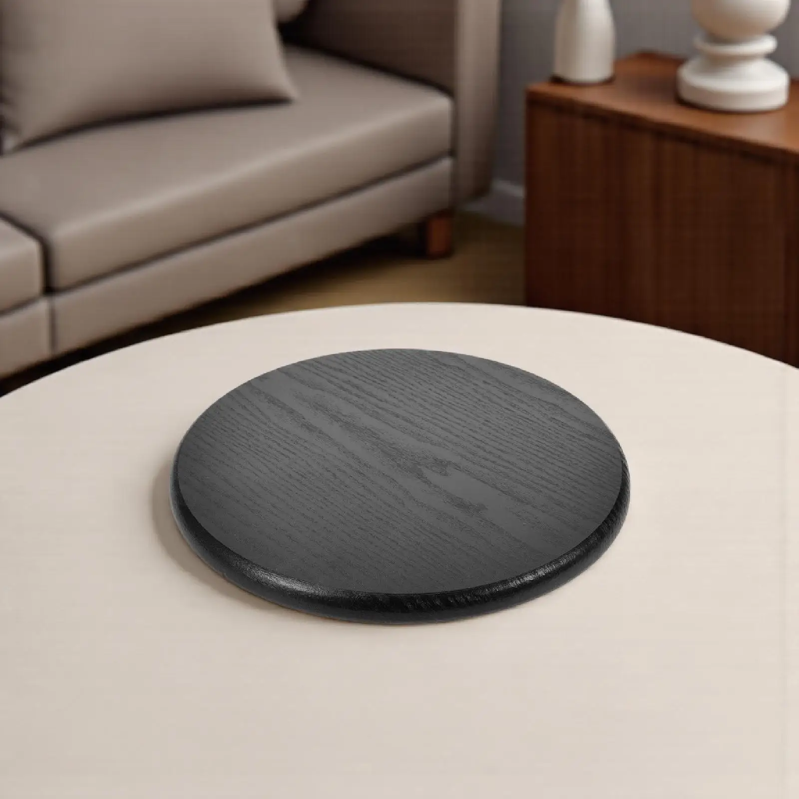 

Round Bar Stool Seat Replacement Solid Wood Wear Resistant Comfortable Wooden Seating Part Home Use Dining Chair Cover