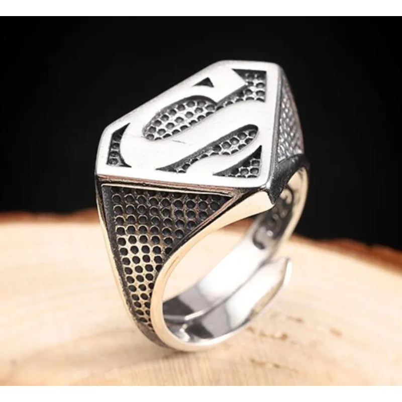 DC Comics Superman Alloy Multifunctional Ring for Geometric Waterproof Men and Women Jewelry Rings Christmas Birthday Gifts New