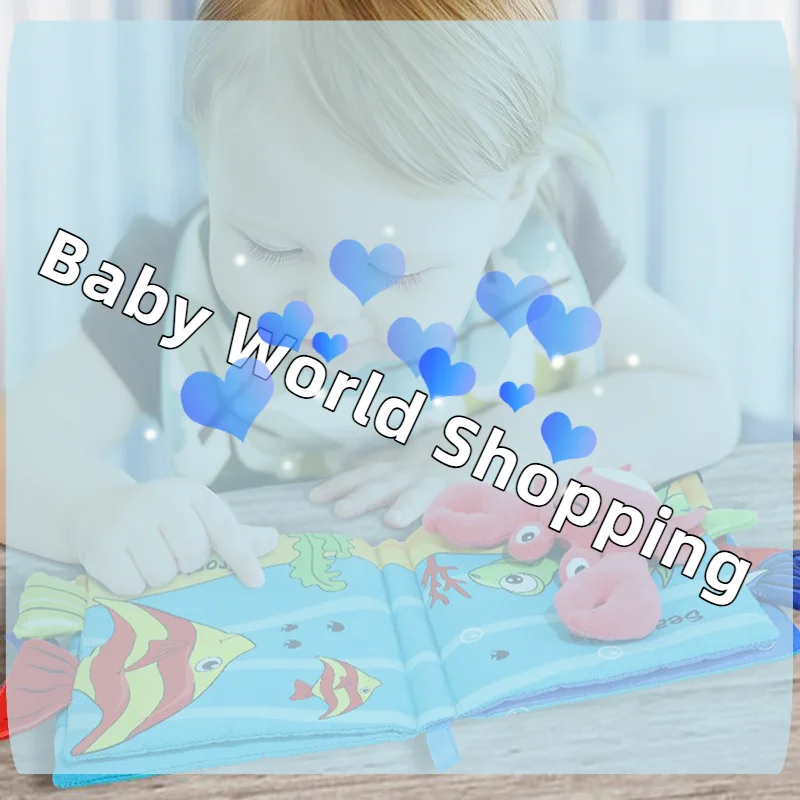 كتب ألعاب ناعمة للأطفال، كتاب قماش مقرمش بتصميم ذيول الحيوانات البحرية للرضع، ألعاب تفاعلية ناعمة للعربة للتنمية المبكرة