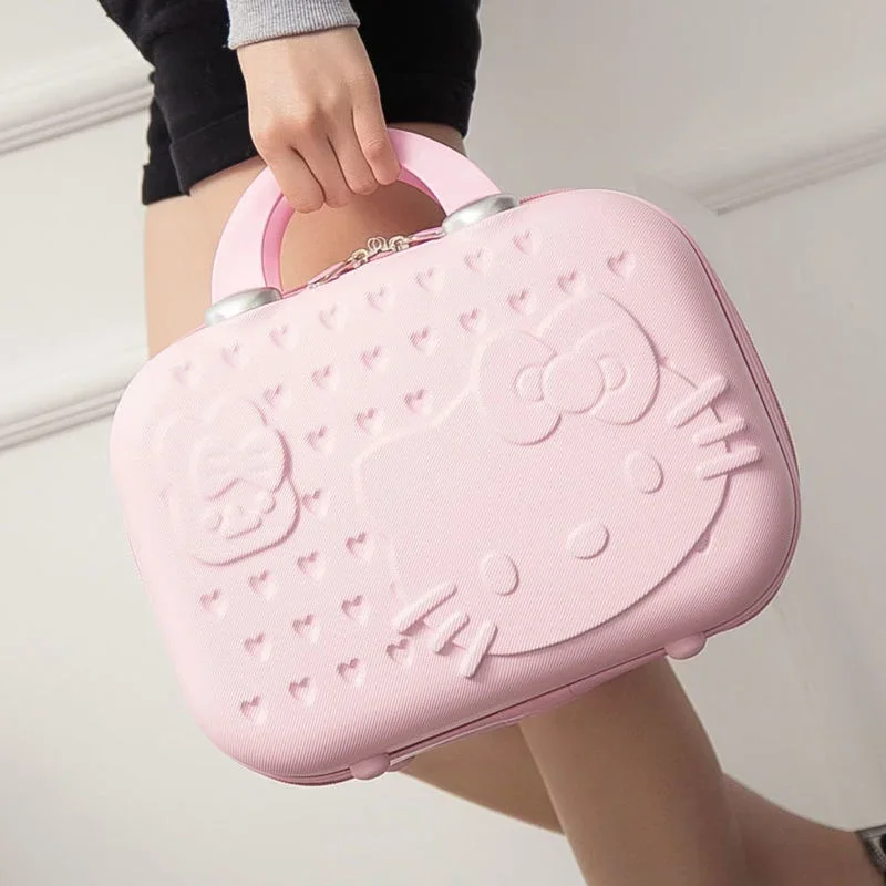 Hello Kitty valigia donna Vanity Case Cute Large Capacity Anti-drop 14 In Fashion Cosmetic Clothing Storage Box valigia da viaggio