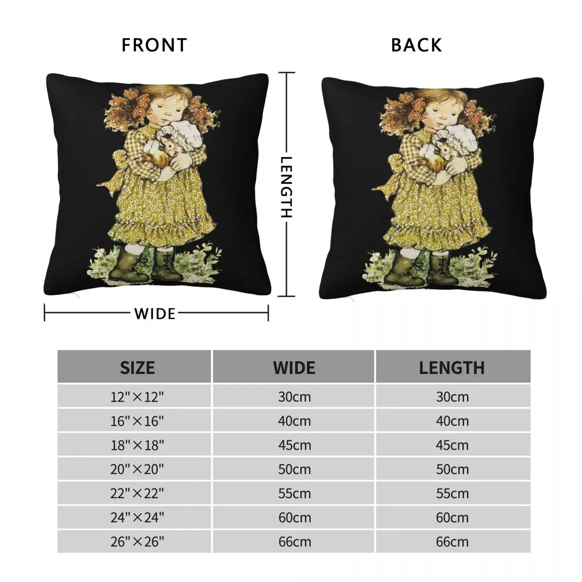 Sarah Kay Swing Girl Square Pillowcase Cushion Cover Pillow Case Throw Pillow Cover for Home Sofa Living Room