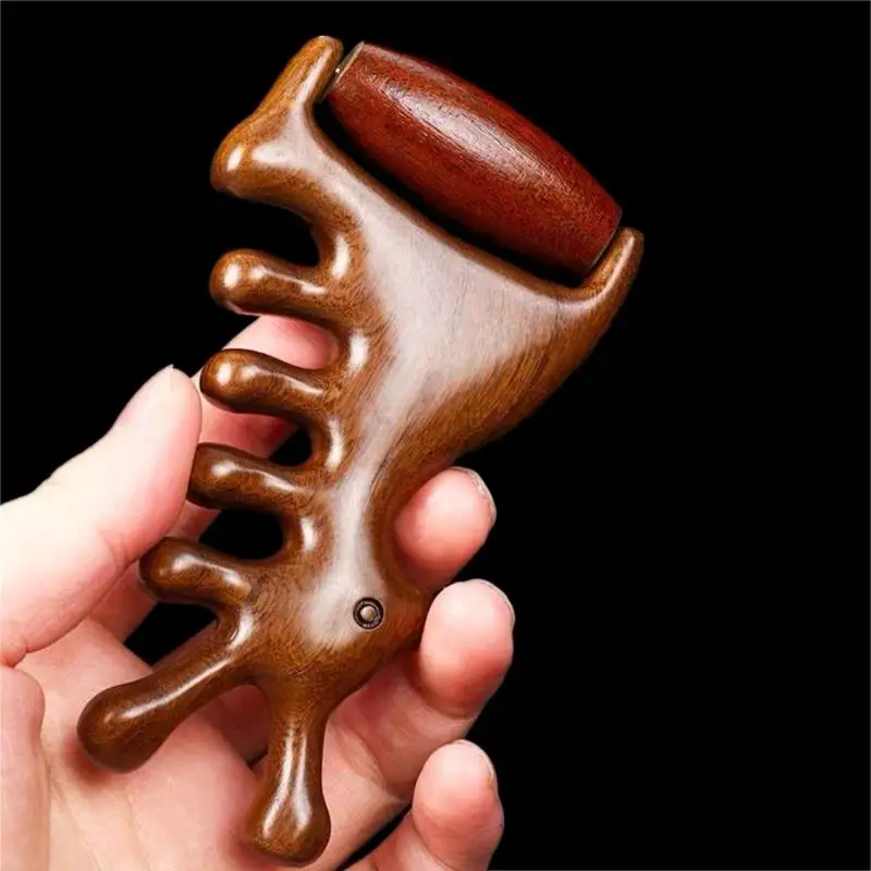 

Деревянная массажная расческа для головы, меридиан, расчески для кожи головы, лица, глаз, плеч, шеи, соскабливание, лечение выпадения волос, антистатическая расческа с широкими зубьями