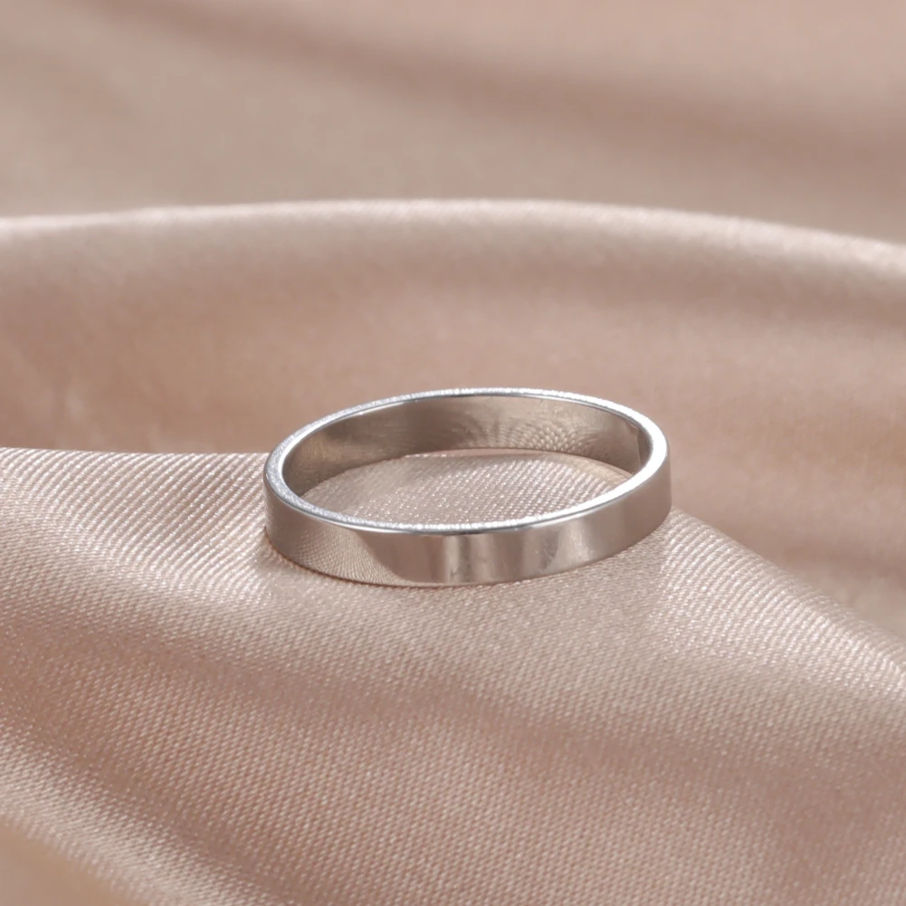 Lemegeton Zweiteiliger Ring für Paar personal isierte Namens ringe Edelstahl Fingers chmuck benutzer definierte 3mm Silber Farbe Versprechen Geschenk – Detail 5