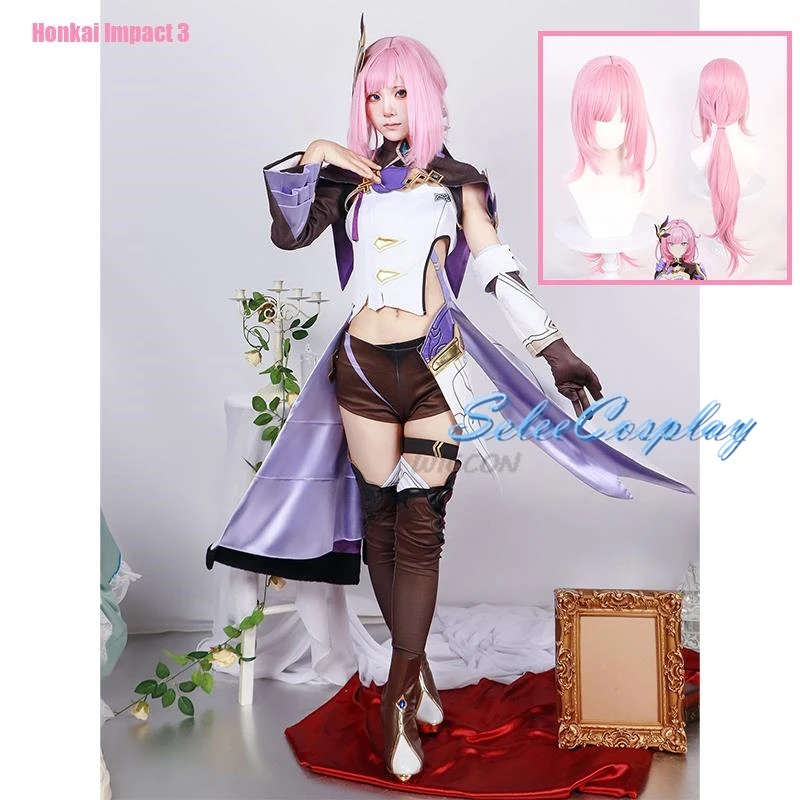 Honkai Impact 3. Cosplay Elysia Cosplay Outfit Schuhe Stiefel Perücke Cosplay Anime Spiel Miss Pink Costum