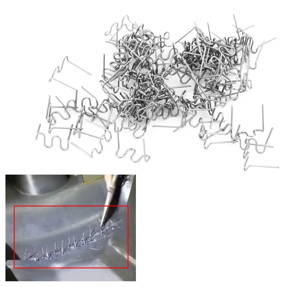 100pcs Plastic Welding Bumper Soldering Bumper Repair Iron Staples Hot Welding Plastic Clip Bumper Repair Tool Hot Stapler Tools