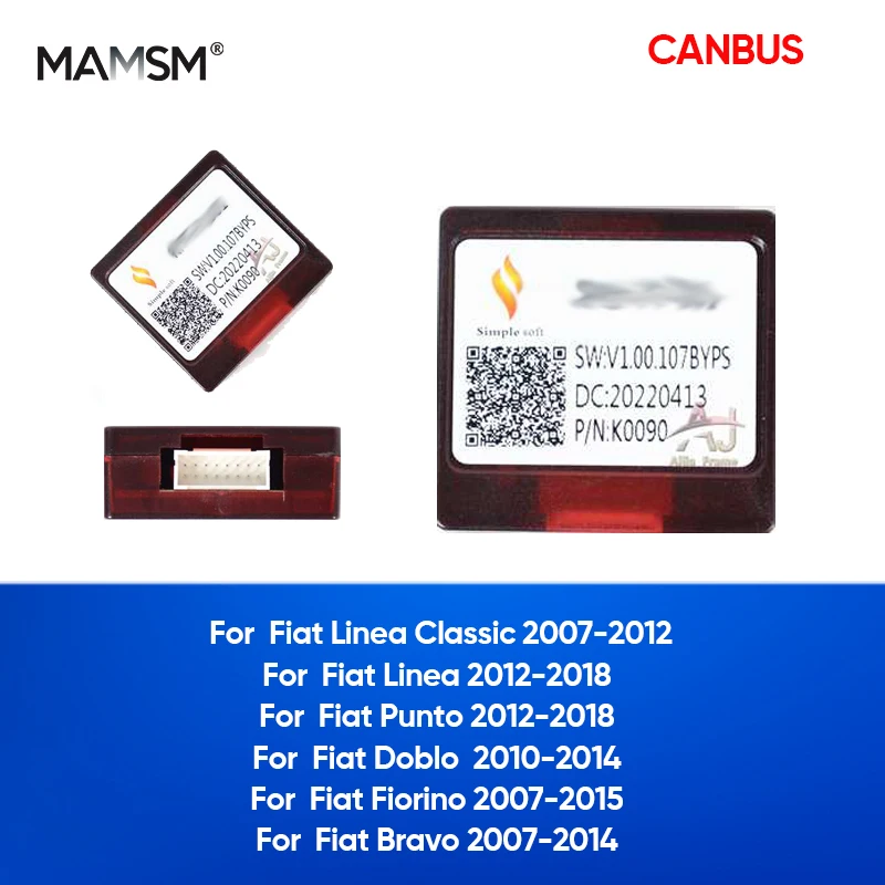 MAMSM Car Radio Canbus Box For Fiat Bravo Linea Classic Linea Punto Doblo Fiorino 2007-2018 Auto Navigation Decoder Adapter